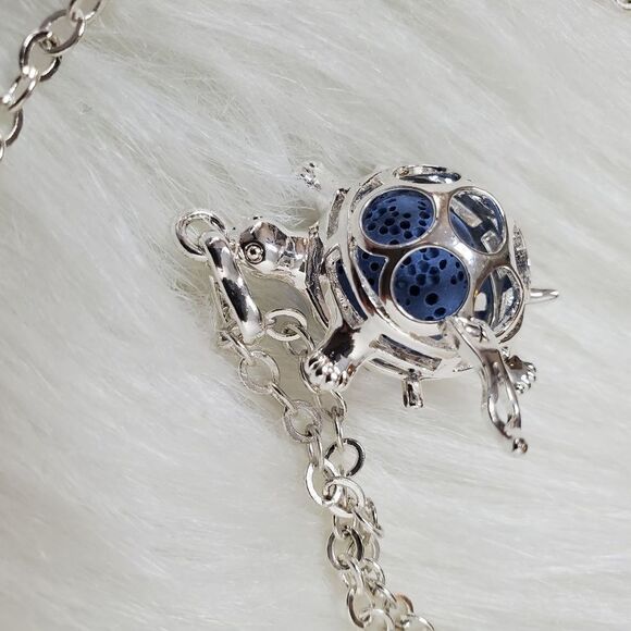 Aromatherapy necklace turtle shape with natural lava rock stone - Picture 8 of 11
